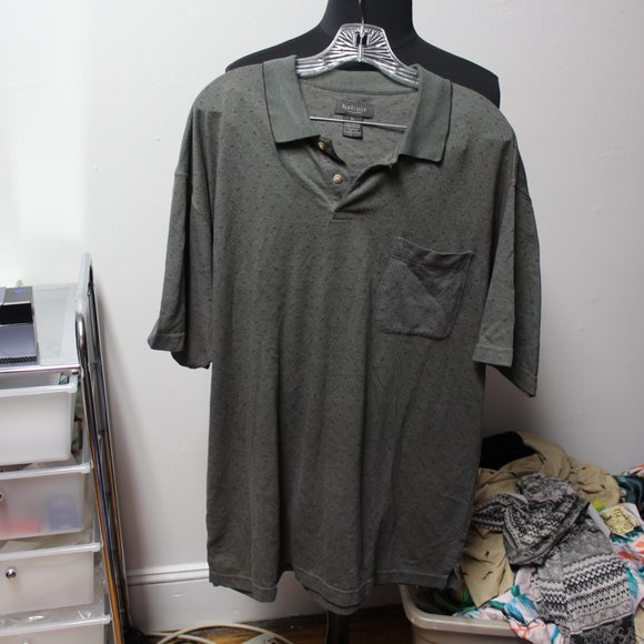 Van Heusen Other - Van Heusen Men's grey print polo shirt